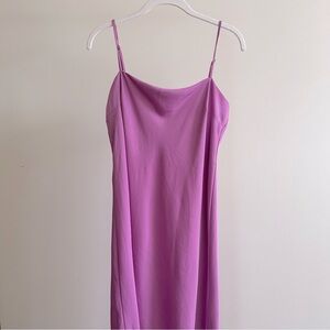 Pink Satin Slip Dress